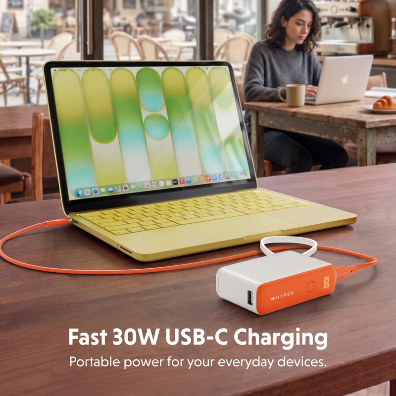 Batterie externe HyperJuice Flex 10K 30 W - Orange