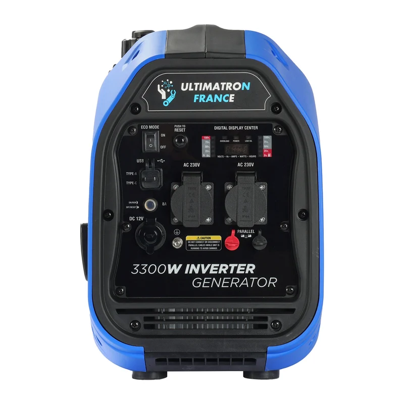 Groupe électrogène inverter essence ULTIMATRON ULT-3300-EU – 3000W / 3300W sinusoïde pure portable