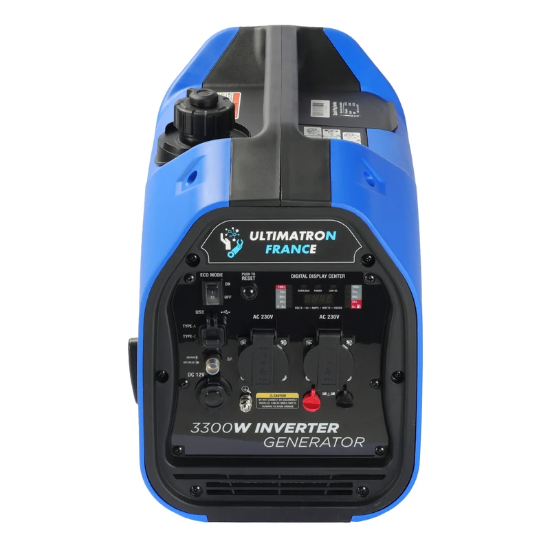 Groupe électrogène inverter essence ULTIMATRON ULT-3300-EU – 3000W / 3300W sinusoïde pure portable