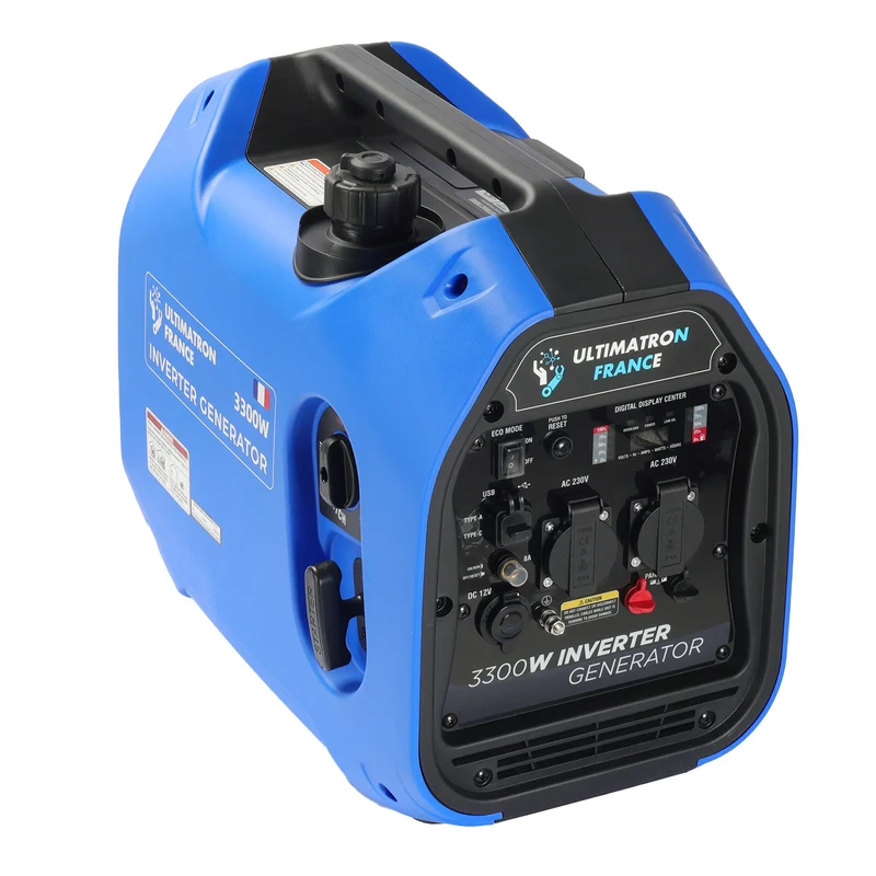 Groupe électrogène inverter essence ULTIMATRON ULT-3300-EU – 3000W / 3300W sinusoïde pure portable