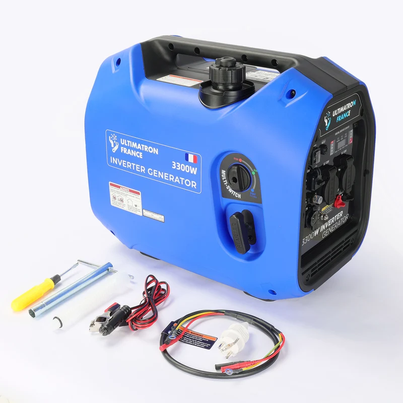 Groupe électrogène inverter essence ULTIMATRON ULT-3300-EU – 3000W / 3300W sinusoïde pure portable
