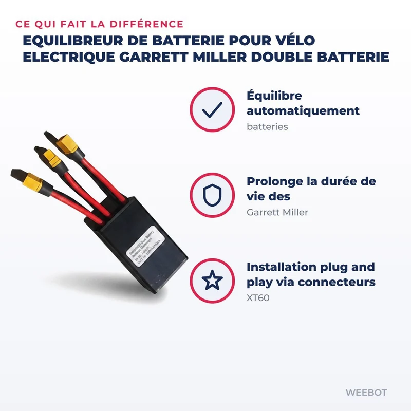 Equilibreur de Batterie pour Vélo Electrique Garrett Miller Double Batterie
