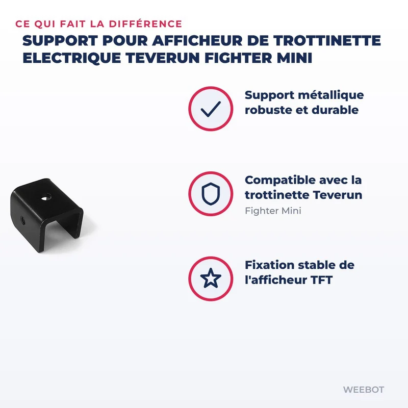 Support pour Afficheur de Trottinette Electrique Teverun Fighter Mini