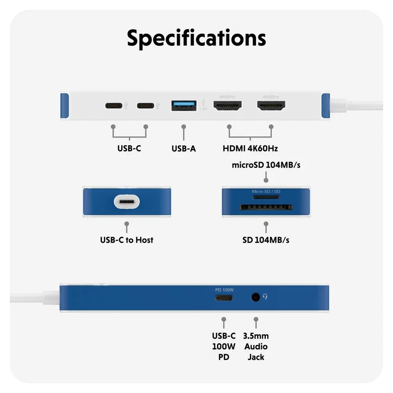 Station d'accueil HyperDrive® Flex 9 ports Dual 4K HDMI