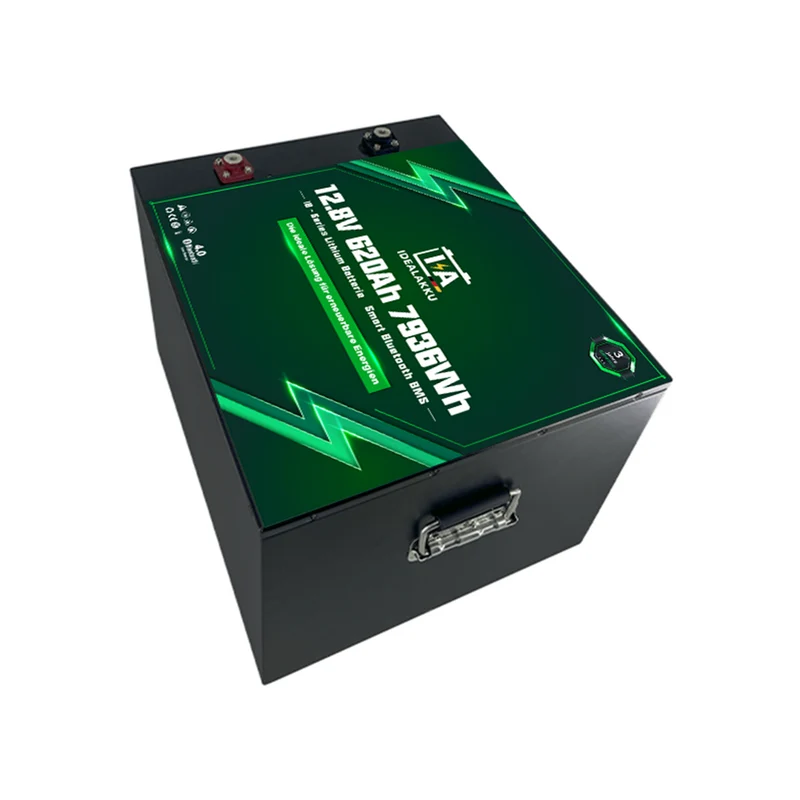 Batterie Lithium LiFePO4 12.8V 620Ah 7936Wh – IDEALAKKU IB-12-620 avec BMS Bluetooth – Remplacement Gel AGM