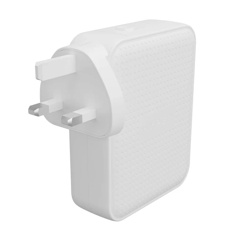 Chargeur de voyage HyperJuice® 145 W USB-C GaN testé pour la sécurité avec 4 ports - Blanc