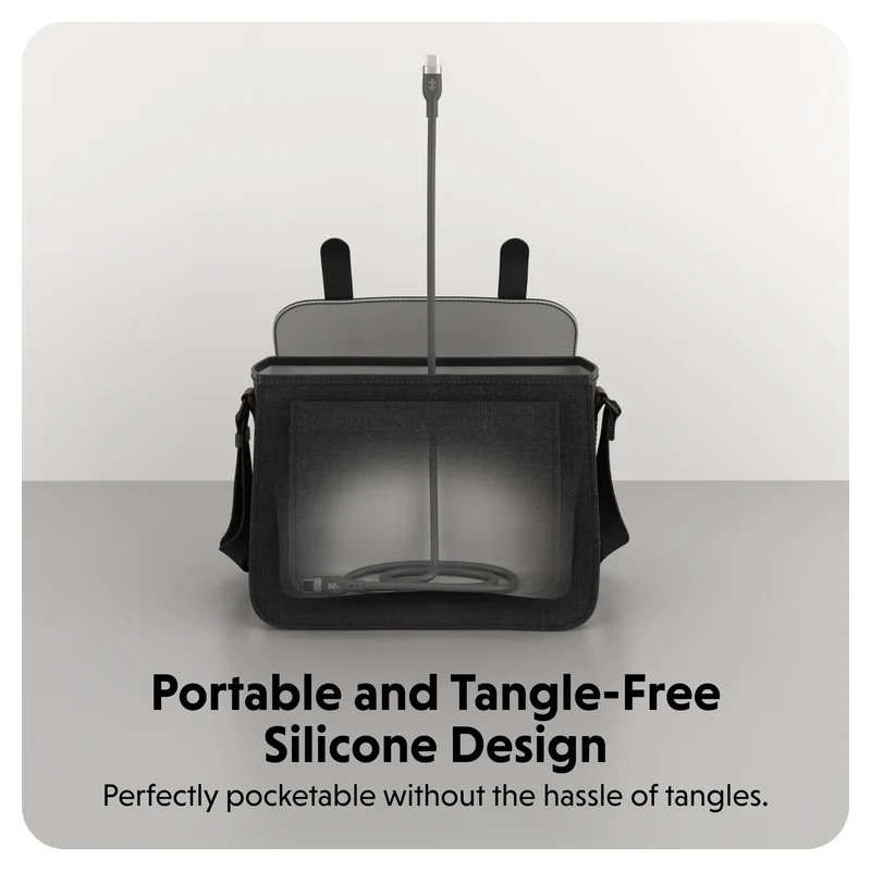 HyperJuice Câble de charge USB-C en silicone (1,5 m) - Noir