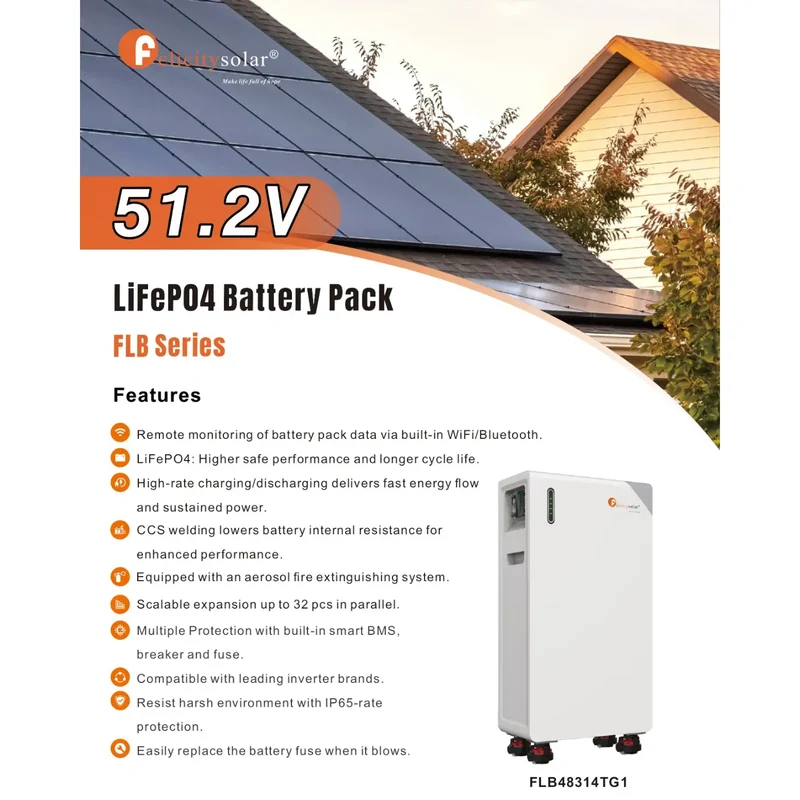 Felicity FLB48314TG1 16 kWh LiFePO₄ Low-voltage battery storage IP65