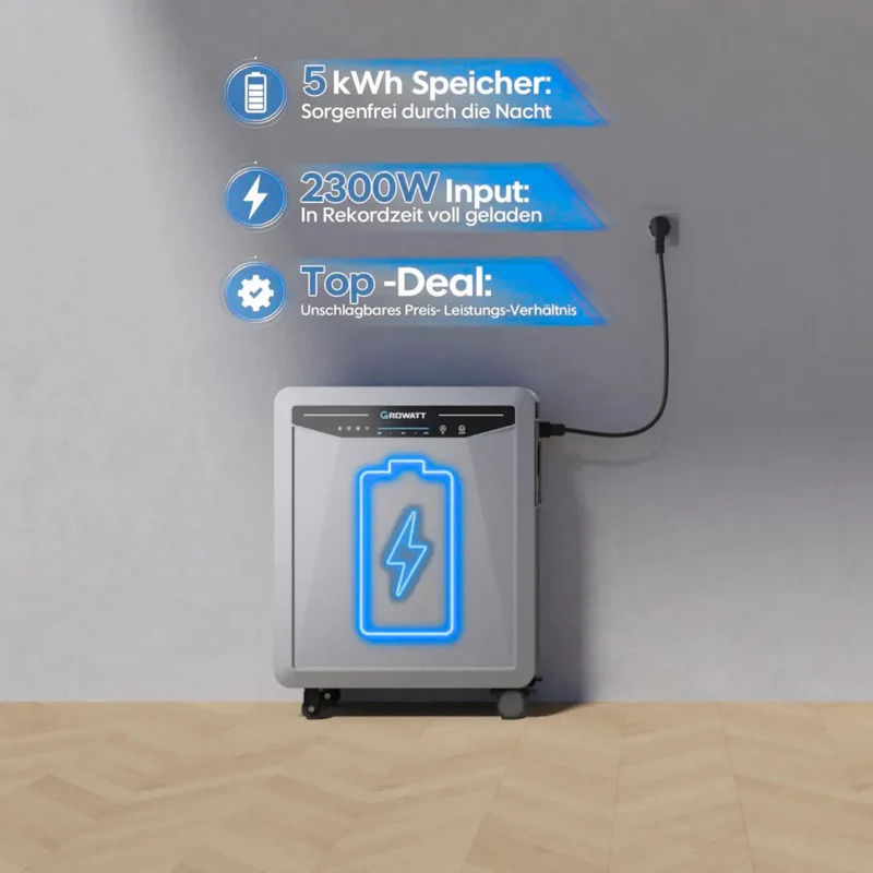 Growatt AURA 5000 AC Energy Storage 5 kWh LiFePO4 PV Storage