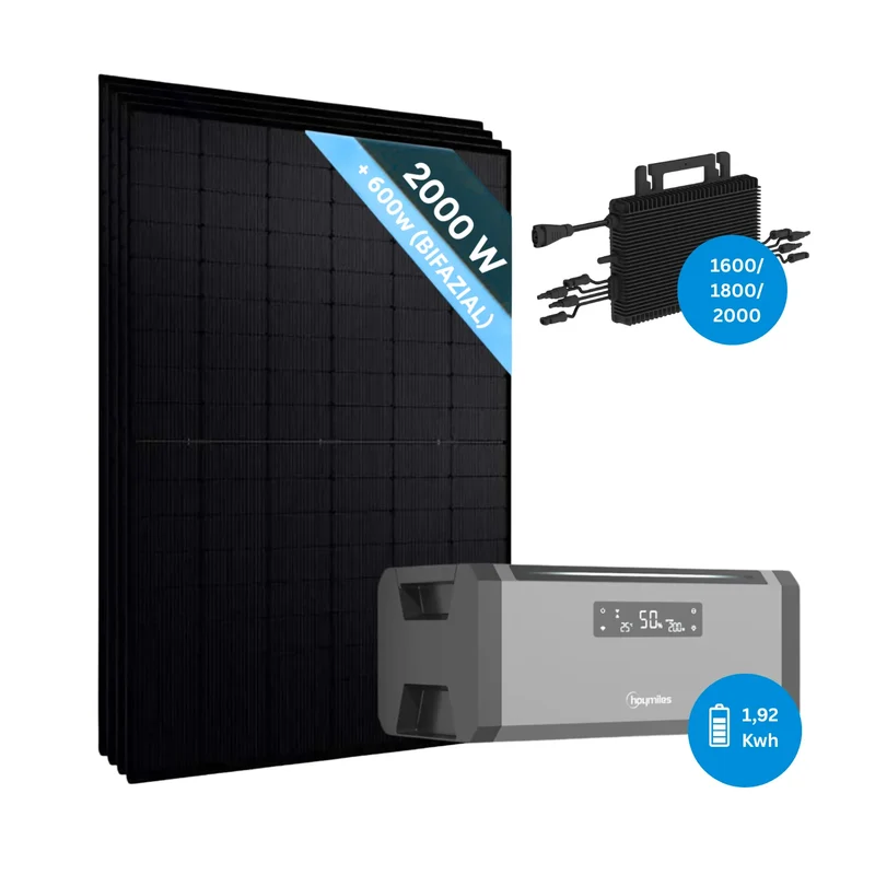 Hoymiles HiBattery 1920 AC Set with 4 × 500W Solar Panels Complete Set