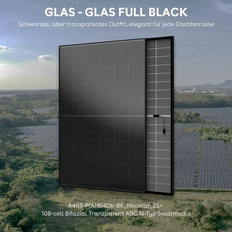 Marstek Jupiter E 5120 Wh 4 × 465W Aiko Glass-Glass All Black Complete Set