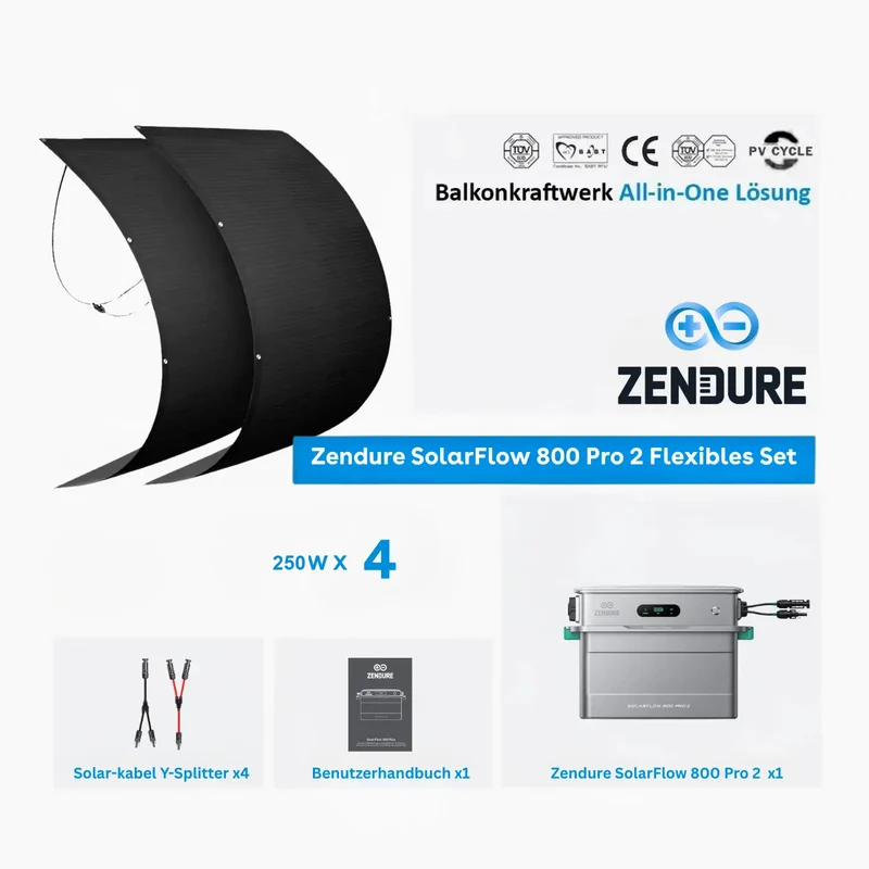 Zendure SolarFlow 800 Pro 2 1000W 250W x4 flexible set