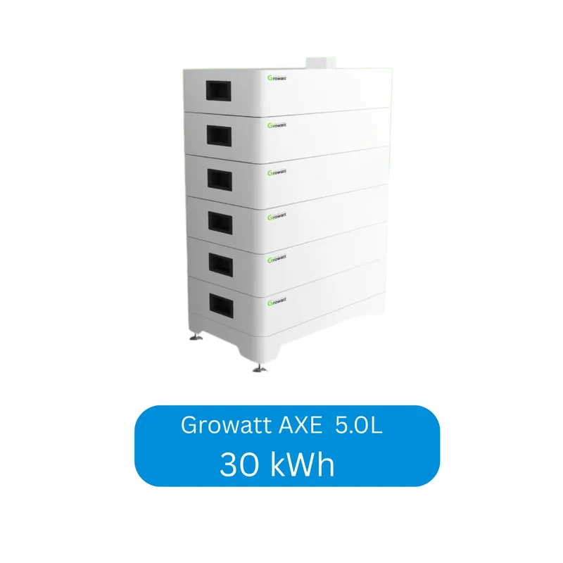 Growatt AXE 5.0L modular lithium solar energy storage system 5 kWh - 50 kWh