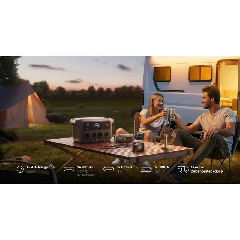 Anker SOLIX C2000 Gen 2 Portable Power Station - 2.048 Wh | 2.400 W - 0% VAT