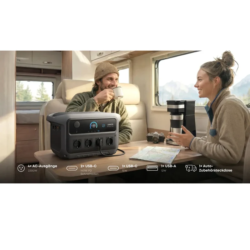 Anker SOLIX C2000 Gen 2 Portable Power Station - 2.048 Wh | 2.400 W - 0% VAT