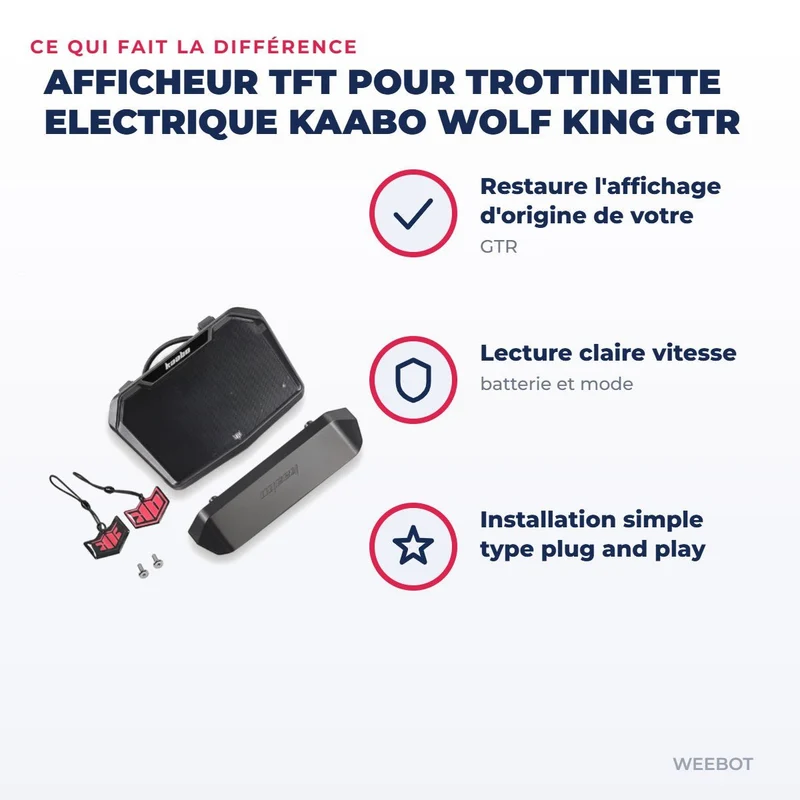 Afficheur Tft pour Trottinette Electrique Kaabo Wolf King GTR