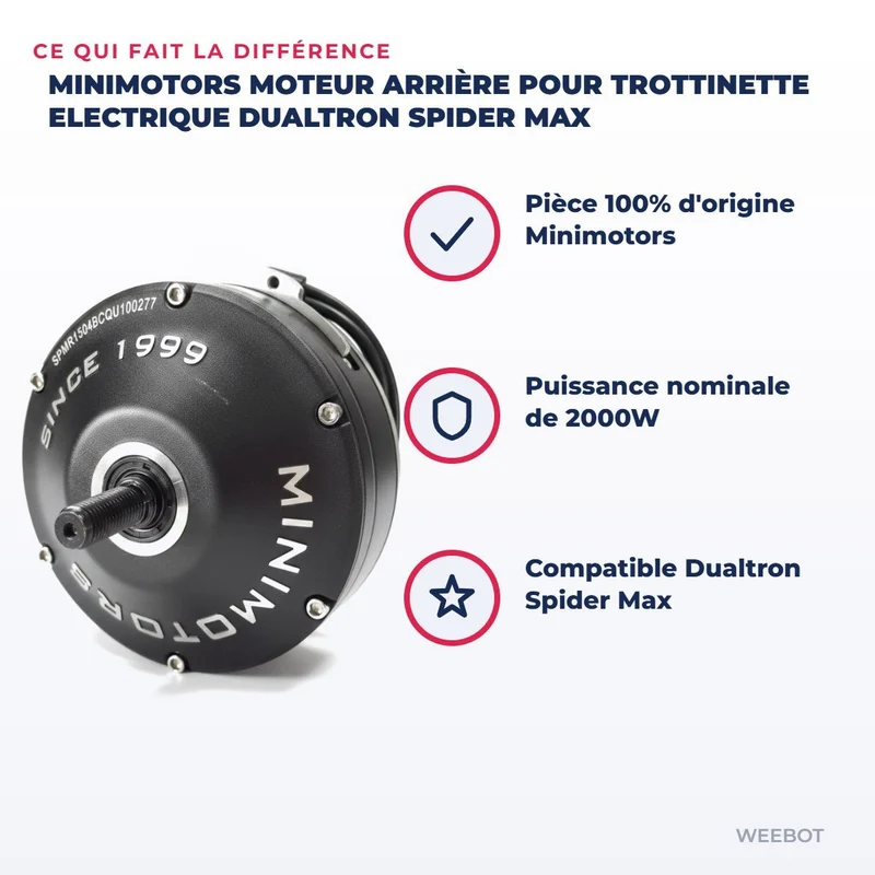 Moteur arrière pour Trottinette Electrique Dualtron Spider Max