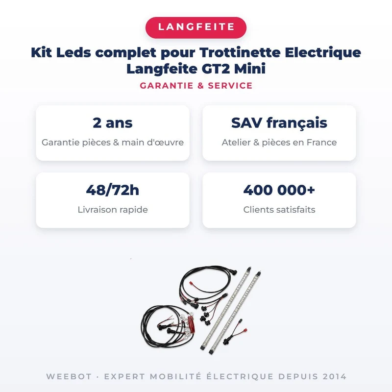 Kit Leds complet pour Trottinette Electrique Langfeite GT2 Mini