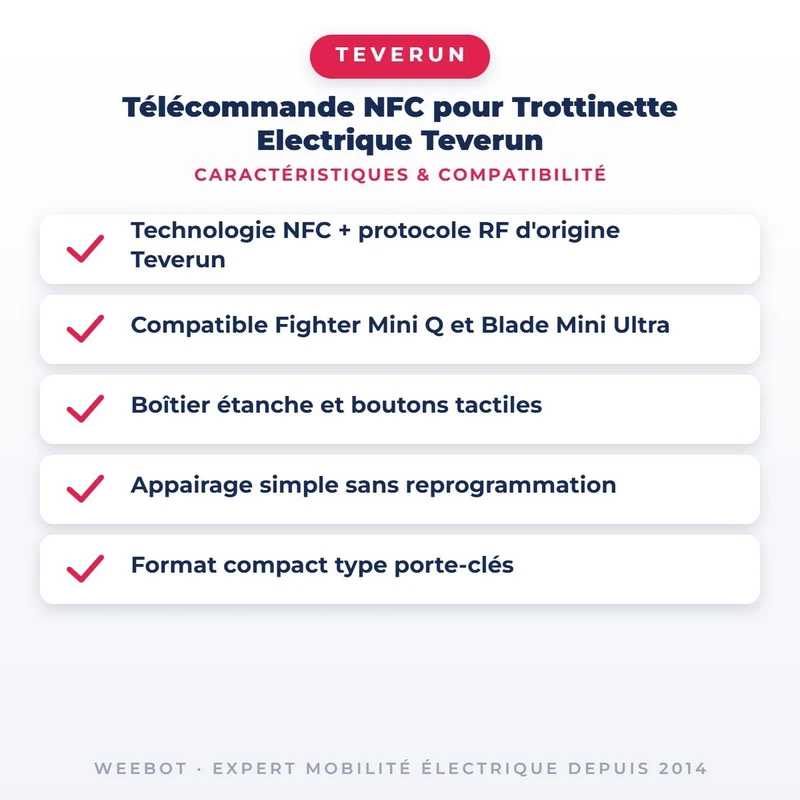 Télécommande NFC pour Trottinette Electrique Teverun