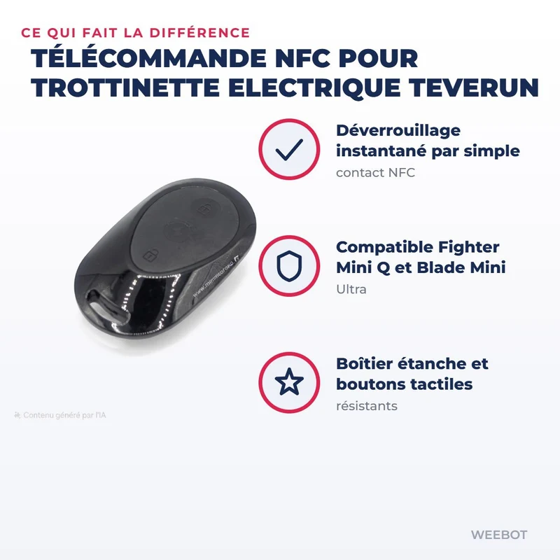 Télécommande NFC pour Trottinette Electrique Teverun