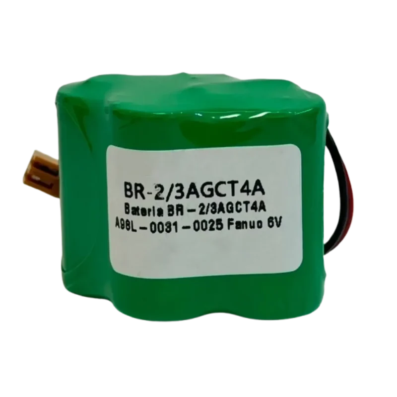 Pile PLC Lithium BR-2/3AGCT4A 6V 2900mAh FANUC & Allen Bradley avec connecteur