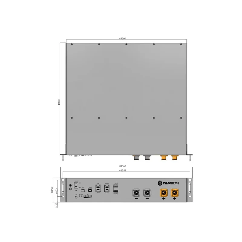 Système de stockage d'énergie Pylontech US2000C 2,4 kWh LiFePO4 avec gestion de batterie (BMS)