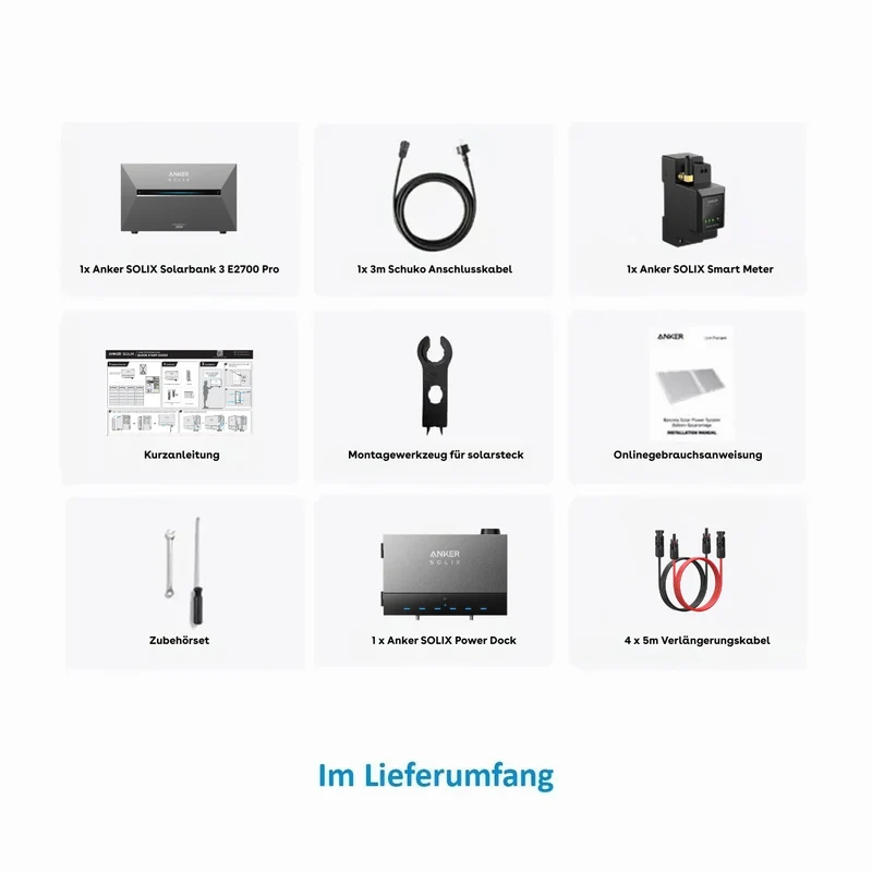 Anker SOLIX Solarbank 3 E2700 Pro Storage 2,68 kWh Power Dock Complete Set