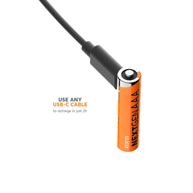 Rechargeable AAA Batteries with USB-C - 4 Pack