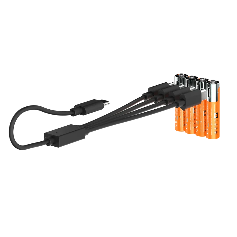 Rechargeable AAA Batteries with USB-C - 4 Pack