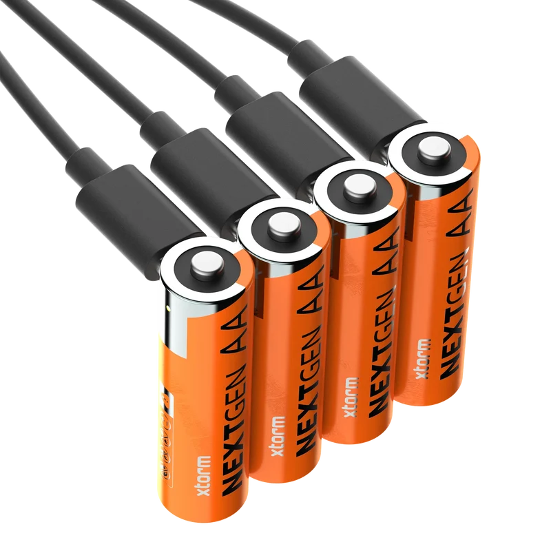 Rechargeable AA Batteries with USB-C Water-resistant - 4 Pack