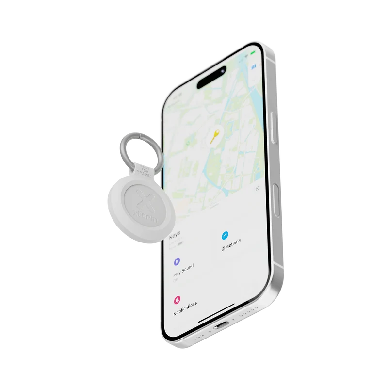 TravelTag for iPhone (iOS) - Water-resistant - Ash White