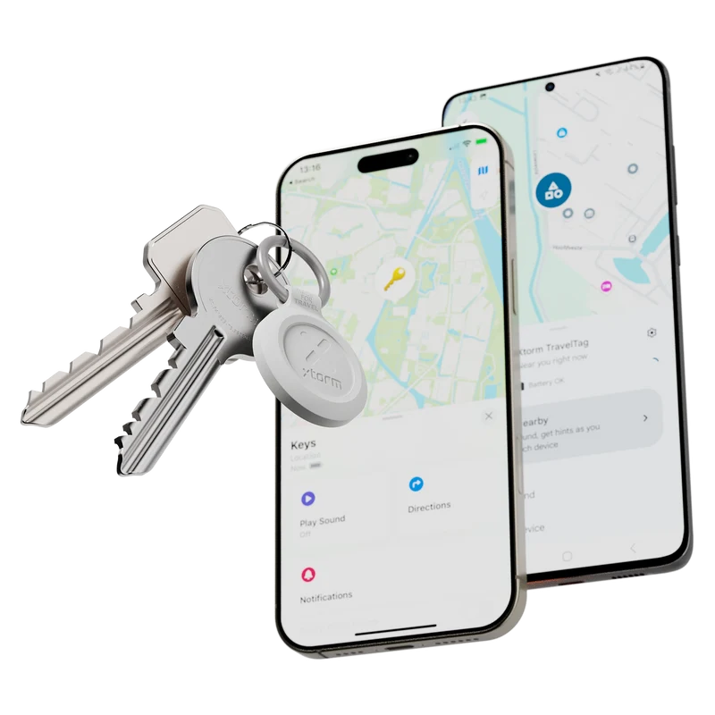 TravelTag for Android & iPhone - Water-resistant - Ash White