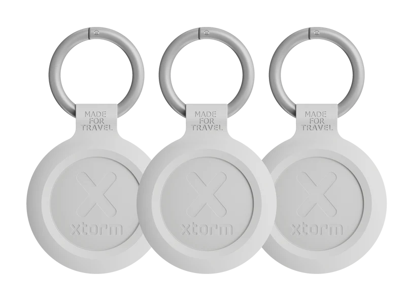 TravelTag for Android & iPhone - Water-resistant - 3-Pack - Ash White