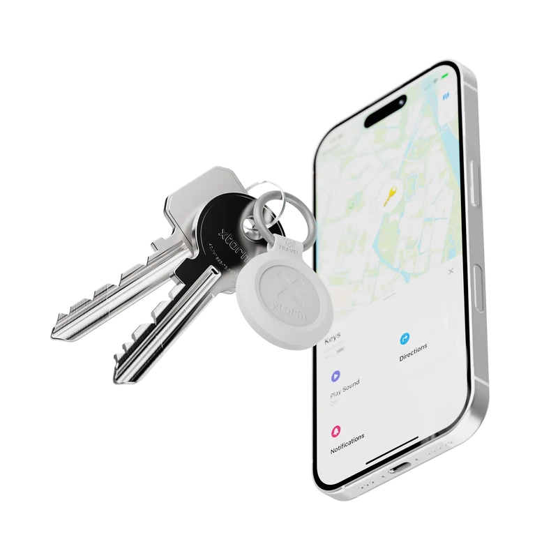TravelTag for iPhone (iOS) - Water-resistant - Ash White