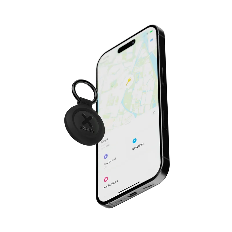 TravelTag for iPhone (iOS) - Water-resistant - Charcoal Black