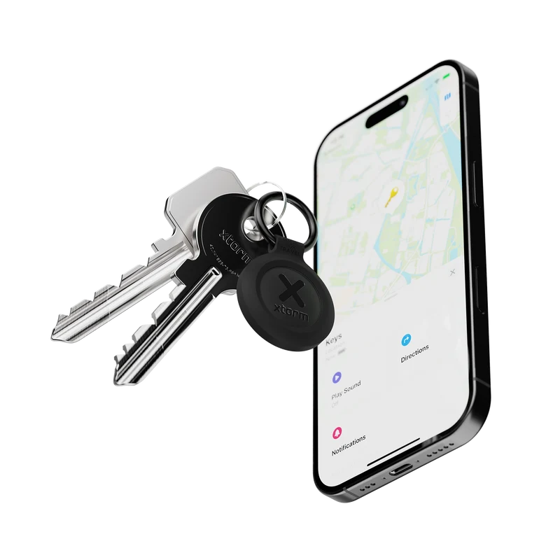 TravelTag for iPhone (iOS) - Water-resistant - Charcoal Black