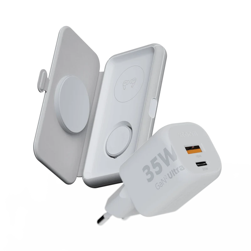 Chargeur de voyage sans fil pliable 3 en 1 + pack chargeur rapide 35 W