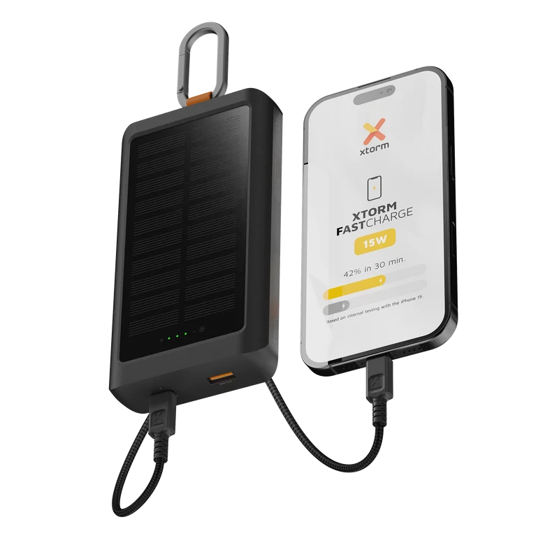 Go2 Power Bank Solar Panel and Flashlight 10.000 mAh - 15W