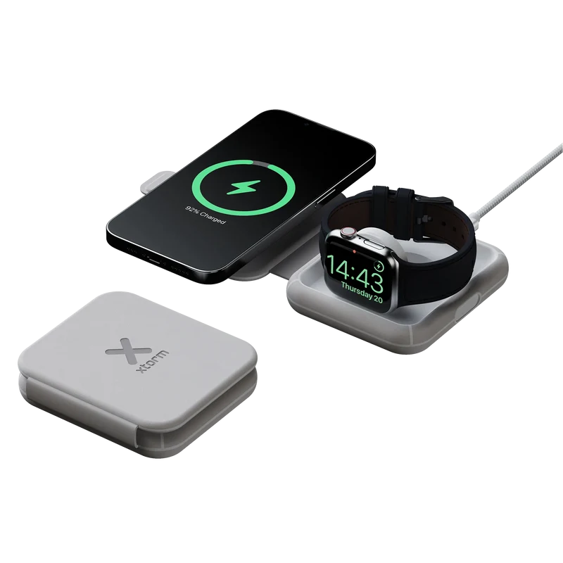 Chargeur de voyage sans fil pliable 2 en 1