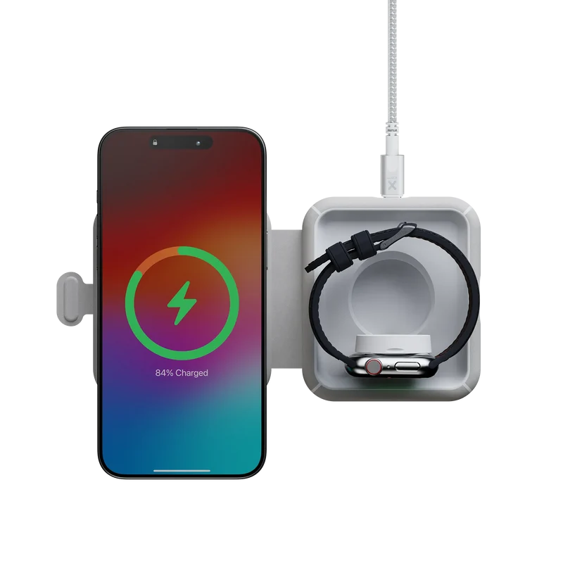 Chargeur de voyage sans fil pliable 2 en 1