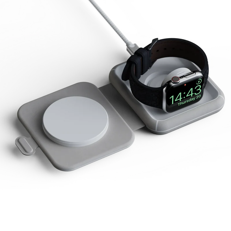 Chargeur de voyage sans fil pliable 2 en 1