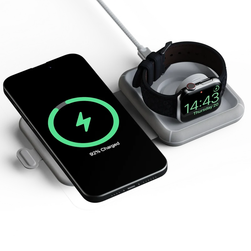 Chargeur de voyage sans fil pliable 2 en 1