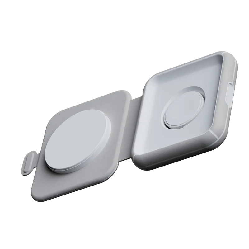 Chargeur de voyage sans fil pliable 2 en 1