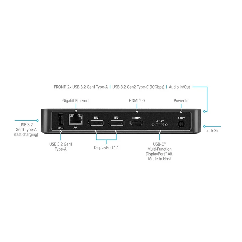 USB-C™ Multi-Fonction DisplayPort™ Alt. Mode Docking Station avec une puissance de 85W