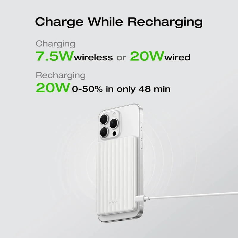 EcoFlow RAPID Mag Power Bank (5,000mAh, 7.5W, Magnetic Charging)