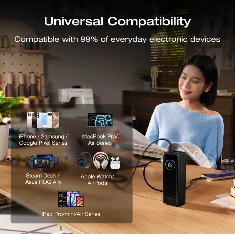 EcoFlow RAPID Power Bank (25,000mAh, 170W)