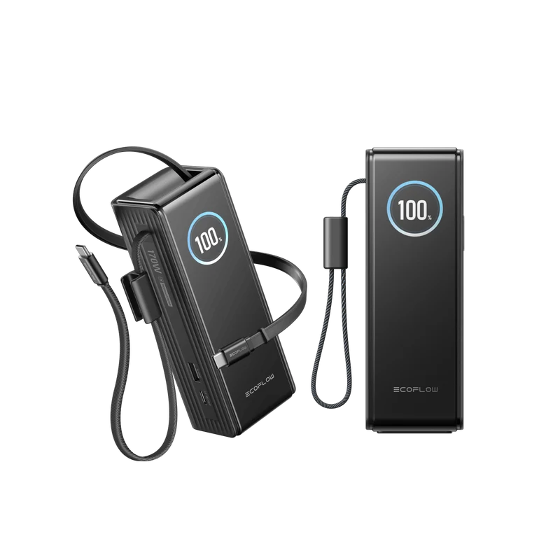 EcoFlow RAPID Power Bank (25,000mAh, 170W, 100W Built-In and Retractable Cables)