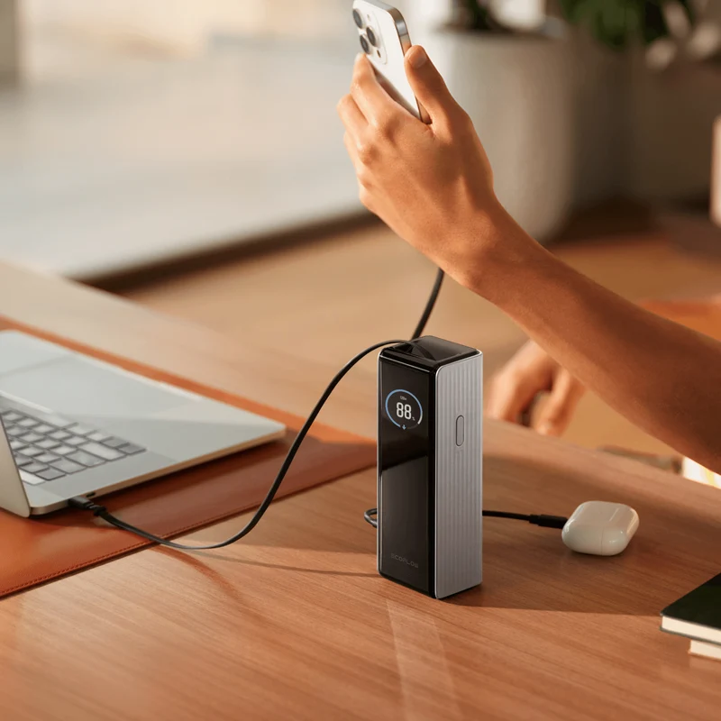 EcoFlow RAPID Power Bank (25,000mAh, 170W, 100W Built-In and Retractable Cables)