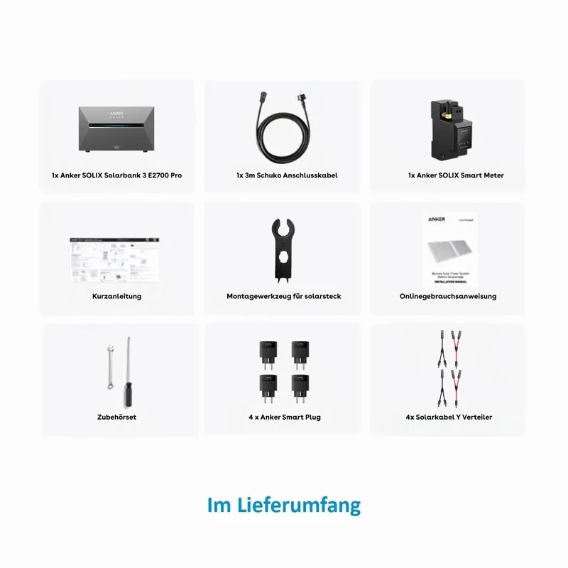 Anker SOLIX Solarbank 3 E2700 Pro Stockage 2,68 kWh Kit complet