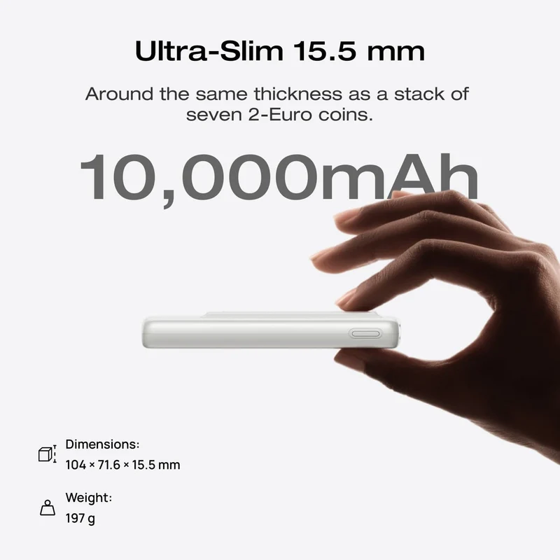 EcoFlow RAPID Mag Power Bank (10,000mAh, 7.5W, Magnetic Charging)